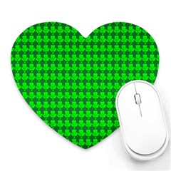 St  Patricks Day Green Heart Mousepads