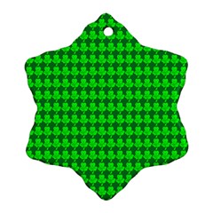 St  Patricks Day Green Ornament (snowflake) by PhotoNOLA