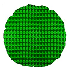 St  Patricks Day Green Large 18  Premium Round Cushions by PhotoNOLA