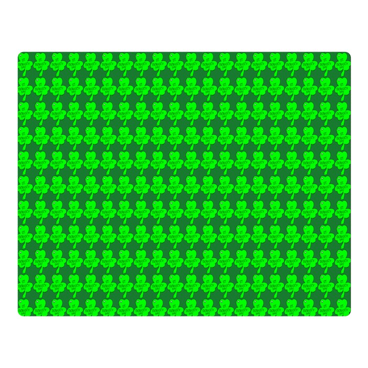 St  Patricks Day Green Double Sided Flano Blanket (Large) 