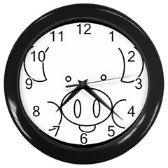 Pig Logo Wall Clocks (black) by Simbadda