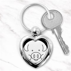 Pig Logo Key Chains (heart)  by Simbadda