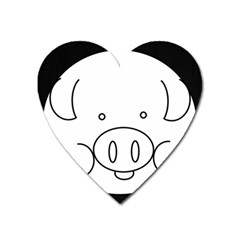 Pig Logo Heart Magnet by Simbadda