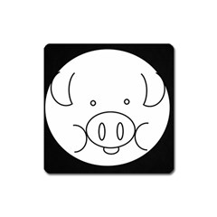 Pig Logo Square Magnet by Simbadda