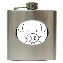 Pig Logo Hip Flask (6 Oz) by Simbadda