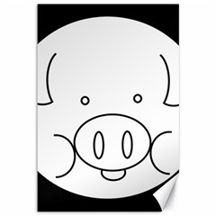 Pig Logo Canvas 12  X 18   by Simbadda