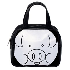 Pig Logo Classic Handbags (one Side) by Simbadda