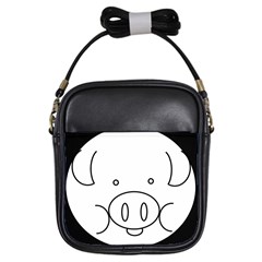 Pig Logo Girls Sling Bags by Simbadda