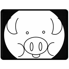 Pig Logo Fleece Blanket (large)  by Simbadda