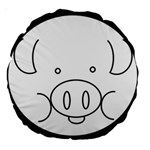 Pig Logo Large 18  Premium Round Cushions Front