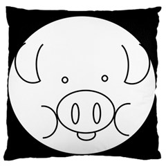 Pig Logo Large Flano Cushion Case (one Side) by Simbadda