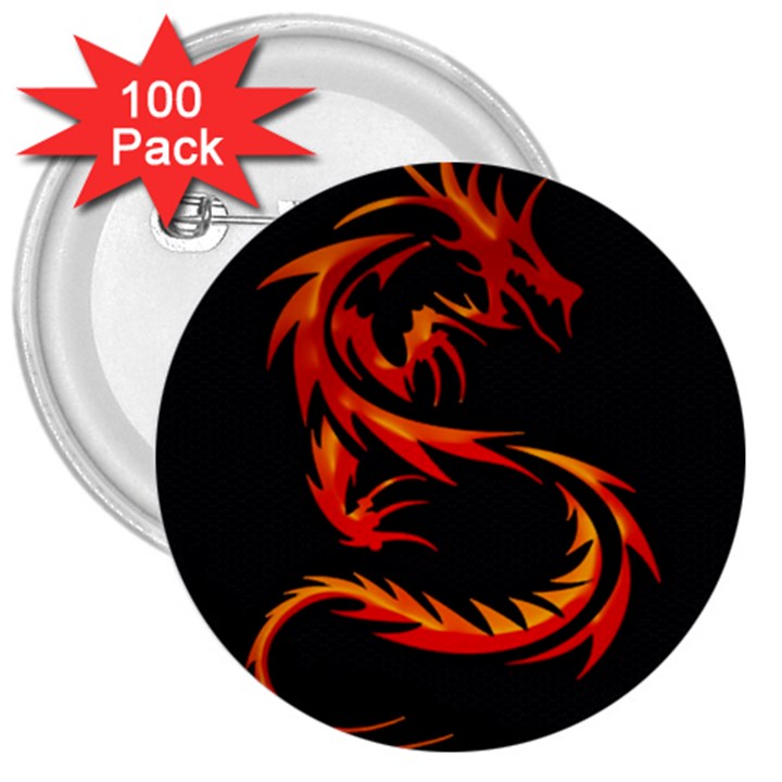 Dragon 3  Buttons (100 pack) 