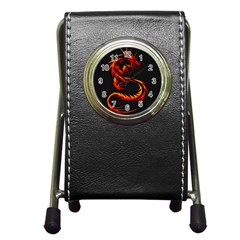 Dragon Pen Holder Desk Clocks by Simbadda