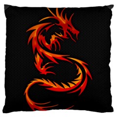 Dragon Large Flano Cushion Case (two Sides) by Simbadda