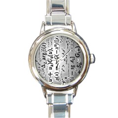 Science Formulas Round Italian Charm Watch by Simbadda