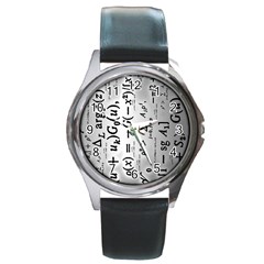 Science Formulas Round Metal Watch by Simbadda