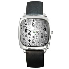 Science Formulas Square Metal Watch by Simbadda