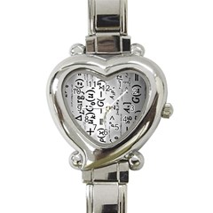 Science Formulas Heart Italian Charm Watch by Simbadda