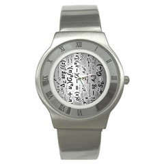 Science Formulas Stainless Steel Watch by Simbadda