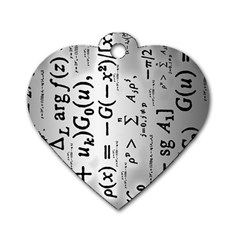 Science Formulas Dog Tag Heart (one Side) by Simbadda