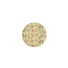 Seamless Spring Flowers Patterns 1  Mini Buttons