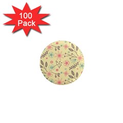 Seamless Spring Flowers Patterns 1  Mini Magnets (100 Pack) 