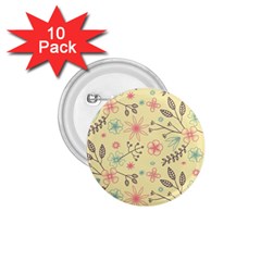 Seamless Spring Flowers Patterns 1 75  Buttons (10 Pack)