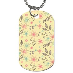 Seamless Spring Flowers Patterns Dog Tag (two Sides) by TastefulDesigns