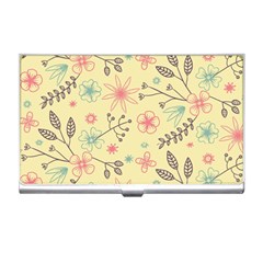 Seamless Spring Flowers Patterns Business Card Holders by TastefulDesigns