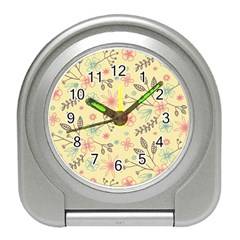 Seamless Spring Flowers Patterns Travel Alarm Clocks