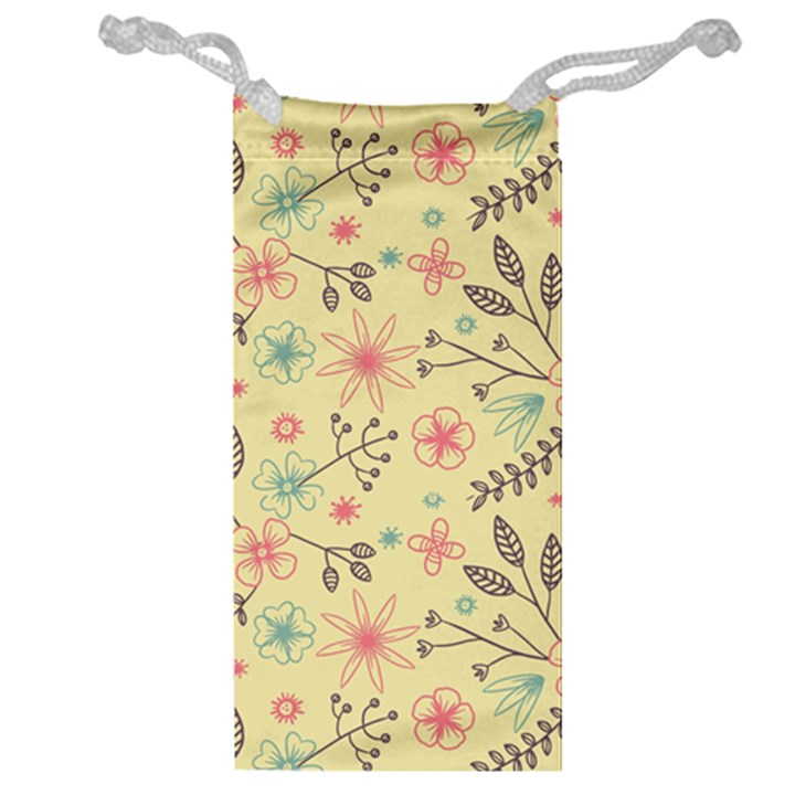 Seamless Spring Flowers Patterns Jewelry Bag