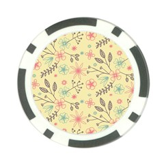 Seamless Spring Flowers Patterns Poker Chip Card Guard by TastefulDesigns