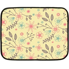 Seamless Spring Flowers Patterns Fleece Blanket (mini)