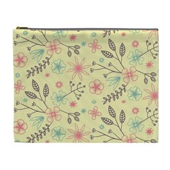 Seamless Spring Flowers Patterns Cosmetic Bag (xl)