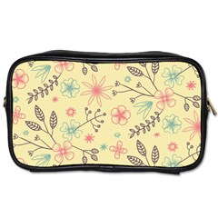 Seamless Spring Flowers Patterns Toiletries Bags by TastefulDesigns