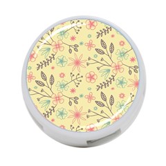 Seamless Spring Flowers Patterns 4-port Usb Hub (one Side) by TastefulDesigns