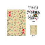 Seamless Spring Flowers Patterns Playing Cards 54 (Mini)  Front - Heart10