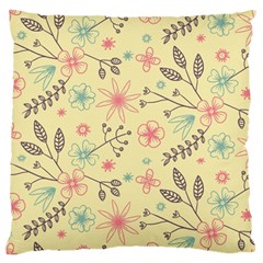 Seamless Spring Flowers Patterns Large Cushion Case (one Side)