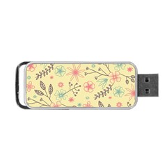 Seamless Spring Flowers Patterns Portable Usb Flash (one Side)