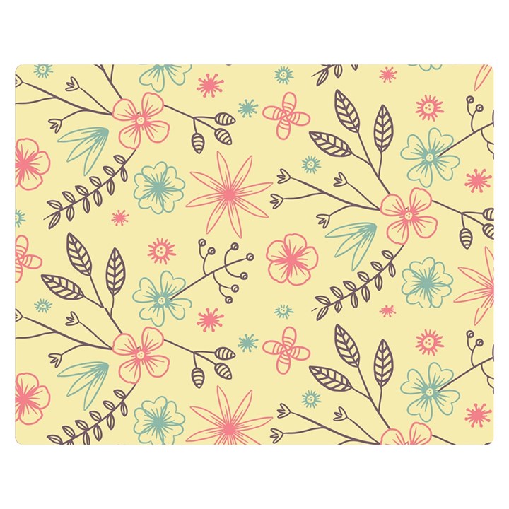 Seamless Spring Flowers Patterns Double Sided Flano Blanket (Medium) 