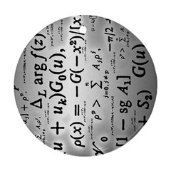 Science Formulas Round Ornament (two Sides) by Simbadda