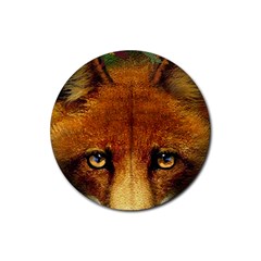 Fox Rubber Round Coaster (4 Pack)  by Simbadda