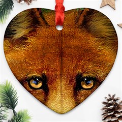 Fox Heart Ornament (two Sides) by Simbadda