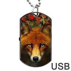 Fox Dog Tag Usb Flash (one Side)