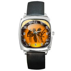 Maps Egypt Square Metal Watch by Simbadda