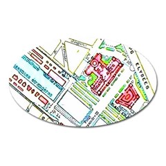 Paris Map Oval Magnet by Simbadda