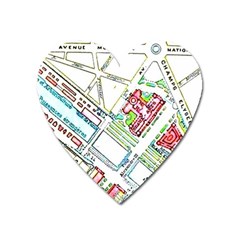 Paris Map Heart Magnet by Simbadda