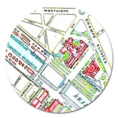 Paris Map Magnet 5  (round) by Simbadda