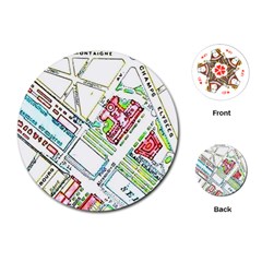 Paris Map Playing Cards (round)  by Simbadda