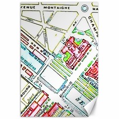 Paris Map Canvas 20  X 30   by Simbadda